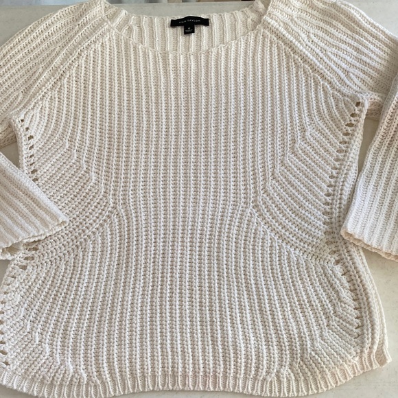 Ann Taylor Sweaters - Ann Taylor Cream Knit Sweater